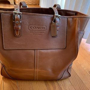 Vintage Coach leather tote